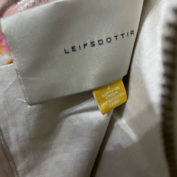 Leifsdottir Yellow and Pink Floral Midi Dress - Picture 3 of 3